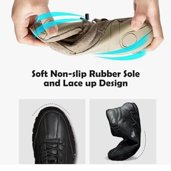 Lace Up Flats Chukka Ankle Boots, Men's size 10 - Picture 3 of 8